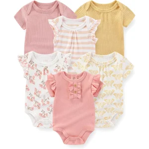 Fashion Baby Boy Girl Bodysuits 6-Pack Casual Cotton Soft