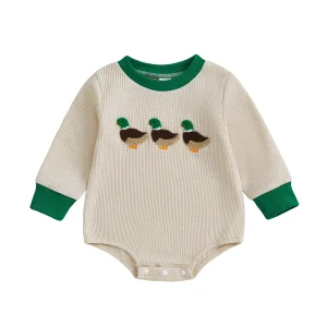 Infant Jumpsuit Adorable Long Sleeve Crew Neck