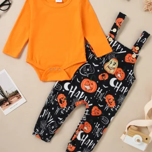 2Pcs Infant Boy Romper Bodysuit Halloween